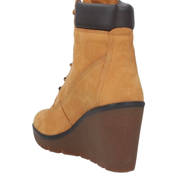 Timberland limited edition Women's Camel Wedge Ankle Boots Like New NO Box - Picture 3 of 14